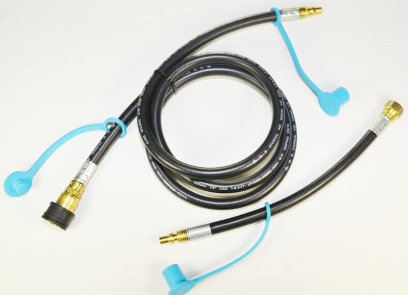 Low Pressure QD Hose Gas Connector Propane Combo Coupler Set, Includes Pigtail Hose