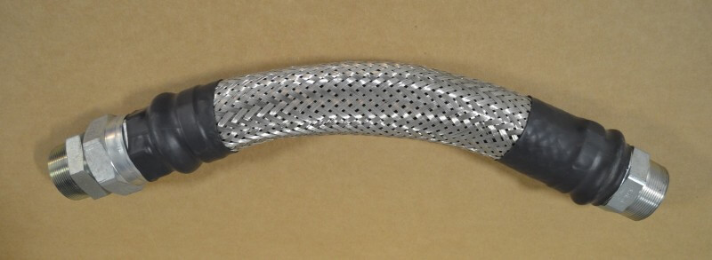 1 1/2" ID Natural Gas Heater or Generator Hose with Stainless Steel Overbraid