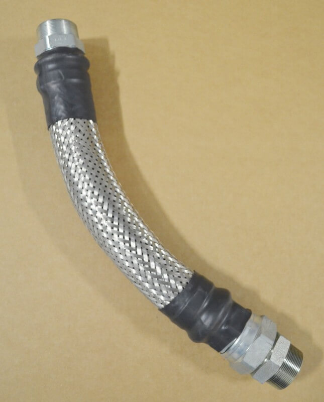 2" ID Natural Gas Heater or Generator Hose with Stainless Steel Overbraid