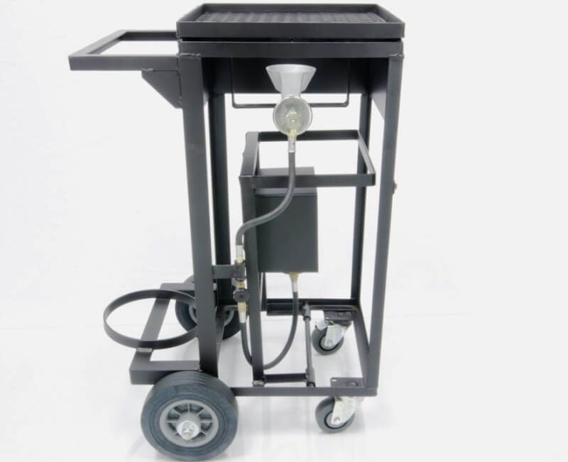 TC-HH Custom Mobile Transformer Outdoor Cooker Cart Stove with High Pressure Burners in Top and Lower Positions