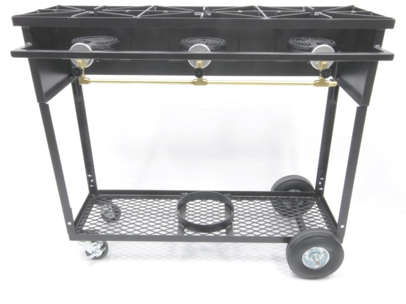 CS3CART-L-Outdoor-Garden-Patio-Mobile-Camp-Stove Cart-Cooker-with-3-low-Pressure-Cast-Burners