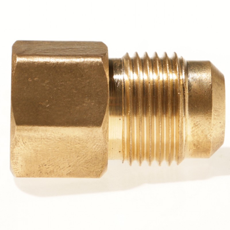 Female SAE Gas Flare x Male SAE Gas Flare Brass Adapter