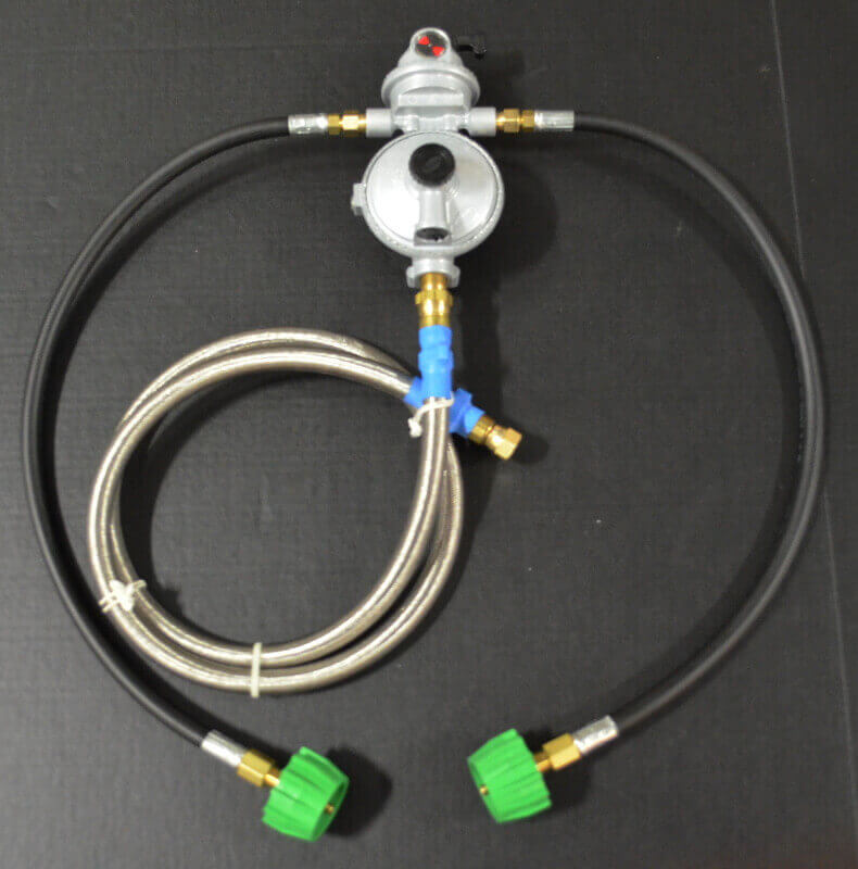 Houston Low Pressure Gas & RV Propane Regulators Twin Regulator, Dual