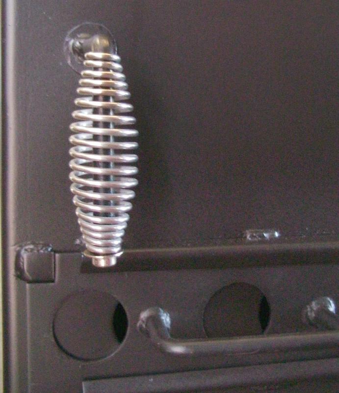 Stainless-Steel-Spring-Handle-on-a-Smoker-Pit-Door-Made-in-USA